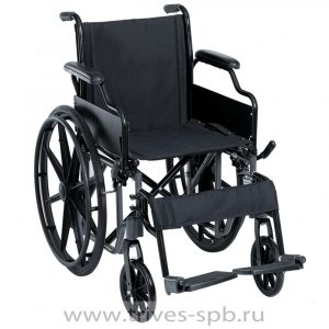 Кресло-коляска складная с откидными подлокотниками и съемными подножками, CA991LB