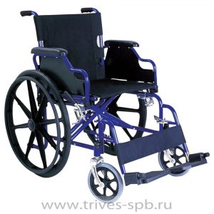 Кресло-коляска складная с откидными подлокотниками и съемными подножками, CA931B